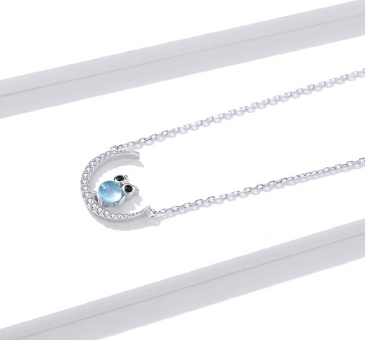Collar Búho Luna de Cristal Azul - Image 6