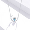 Collar Búho Luna de Cristal Azul