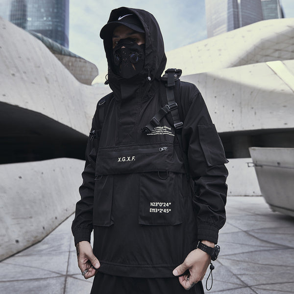 Chaqueta Guochao Suelta Funcional para Hombre - Otoño Primavera