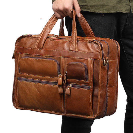Maletín Retro de Cuero para Hombre - Estilo Casual - Image 6