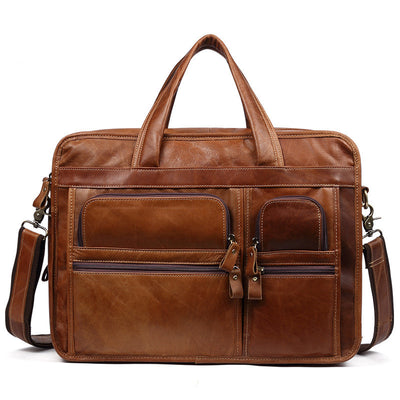 Maletín Retro de Cuero para Hombre - Estilo Casual - Image 9