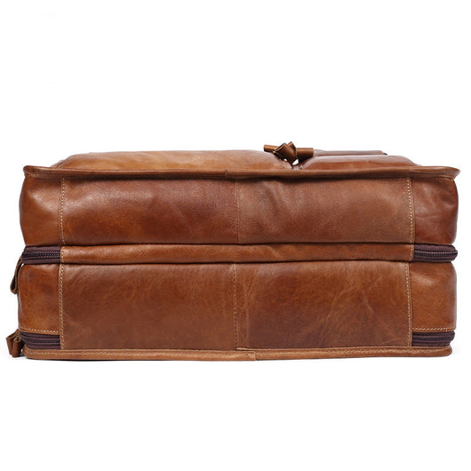 Maletín Retro de Cuero para Hombre - Estilo Casual - Image 10