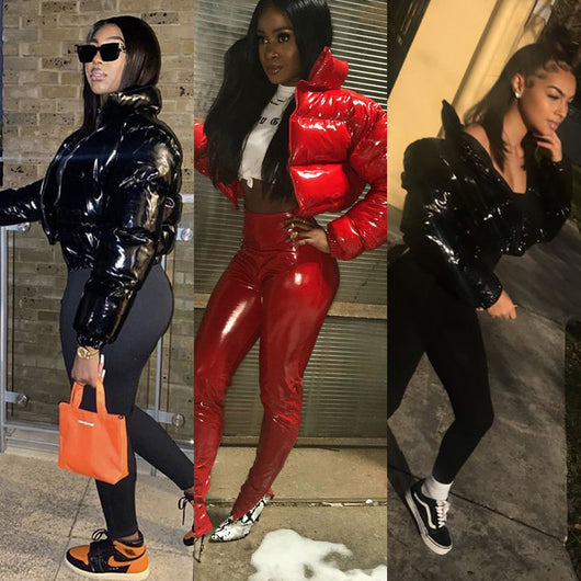 Abrigo de Invierno para Mujer con Mangas Abullonadas Estilo Europeo - Image 8