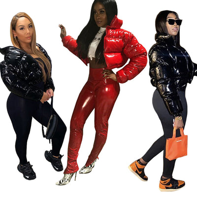 Abrigo de Invierno para Mujer con Mangas Abullonadas Estilo Europeo - Image 3