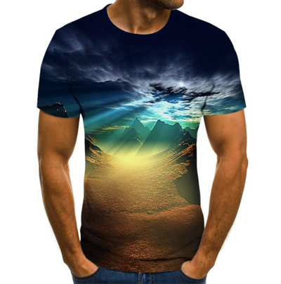 Camiseta Hombre Estrellas Galaxia Impresión 3D - Image 12