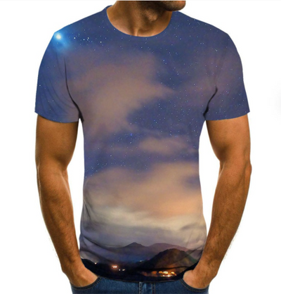 Camiseta Hombre Estrellas Galaxia Impresión 3D - Image 14