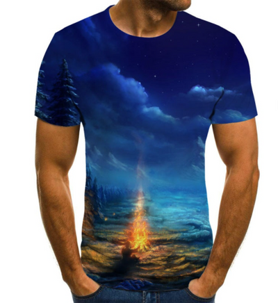 Camiseta Hombre Estrellas Galaxia Impresión 3D - Image 7