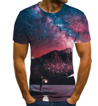 Camiseta Hombre Estrellas Galaxia Impresión 3D - Image 8