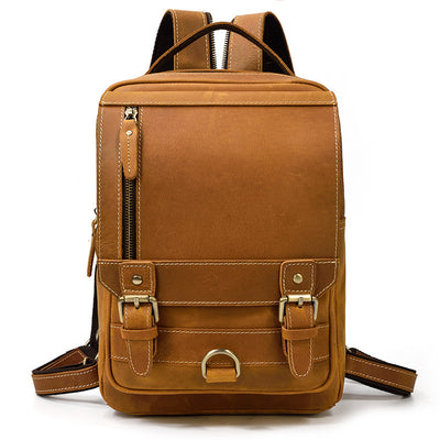 Mochila de Cuero para Hombre Multifuncional - Backpack de Viaje y Estudiante - Image 8