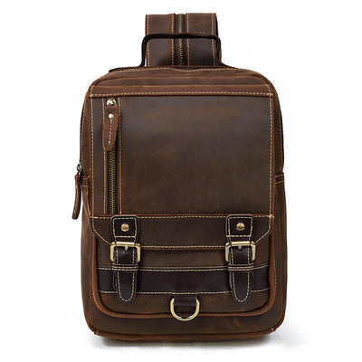 Mochila de Cuero para Hombre Multifuncional - Backpack de Viaje y Estudiante - Image 10