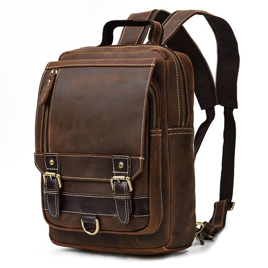 Mochila de Cuero para Hombre Multifuncional - Backpack de Viaje y Estudiante - Image 4