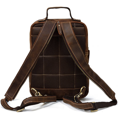 Mochila de Cuero para Hombre Multifuncional - Backpack de Viaje y Estudiante - Image 5