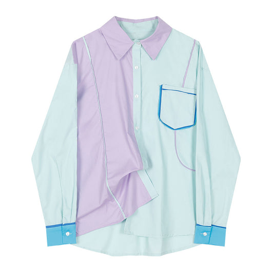 Blusa de Bloques de Color para Mujer