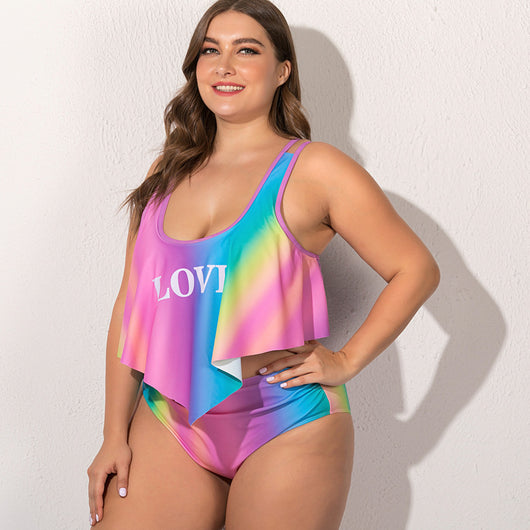 Traje de Baño Deportivo Talla Grande con Abertura Frontal - Image 10