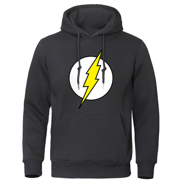Sudadera Casual para Hombre con Estampado de Rayo
