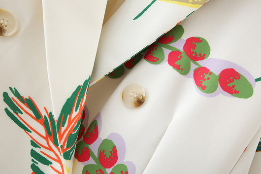Blazer Estampado de Frutas - Diseño Europeo y Americano para Otoño - Image 3