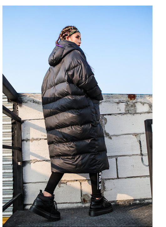 Abrigo Acolchado Oversize para Mujer Talla Grande - Chaqueta de Invierno con Capucha - Image 9