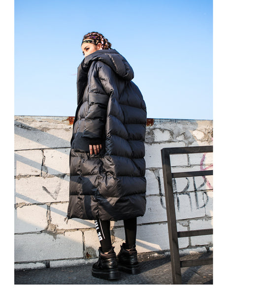 Abrigo Acolchado Oversize para Mujer Talla Grande - Chaqueta de Invierno con Capucha - Image 8