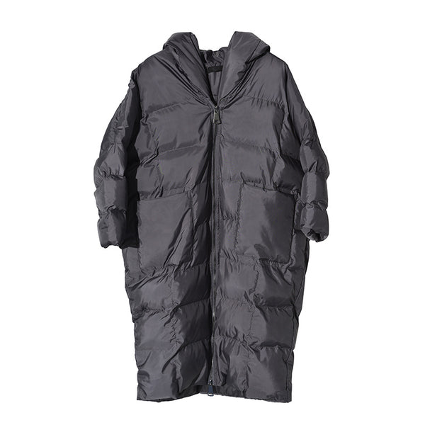 Abrigo Acolchado Oversize para Mujer Talla Grande - Chaqueta de Invierno con Capucha