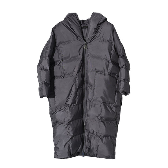 Abrigo Acolchado Oversize para Mujer Talla Grande - Chaqueta de Invierno con Capucha