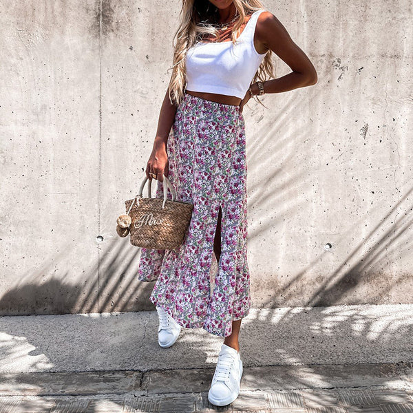 Falda Patchwork Floral para Verano - Diseño Colorido y Versátil