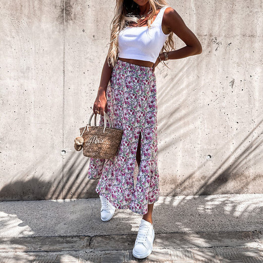 Falda Patchwork Floral para Verano - Diseño Colorido y Versátil