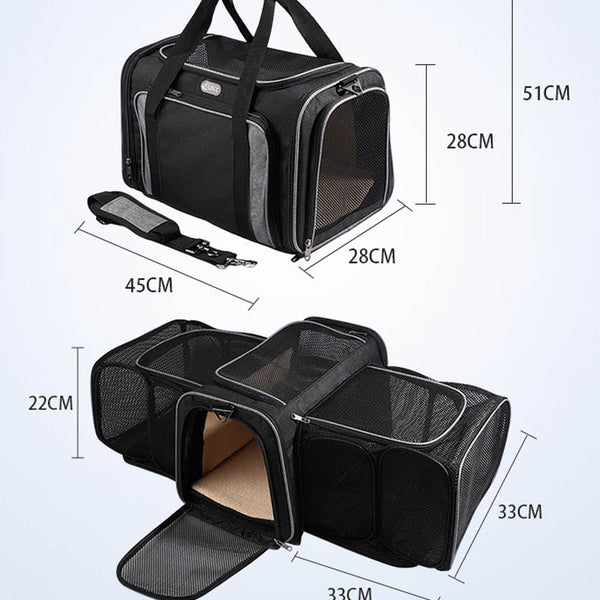 Bolsa Transportadora Plegable para Mascotas - Ligera y Transpirable