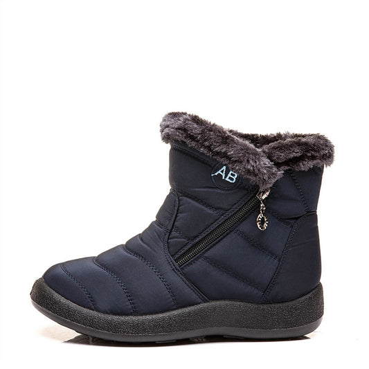 Botas de Nieve para Mujer con Cierre Lateral Impermeable y Forro Térmico