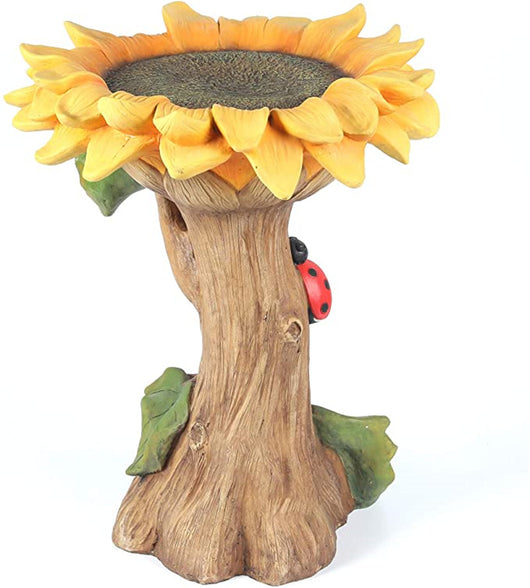Bebedero para Pájaros de Resina con Diseño de Girasol - Decoración de Jardín - Image 11