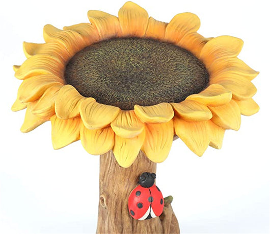 Bebedero para Pájaros de Resina con Diseño de Girasol - Decoración de Jardín - Image 10