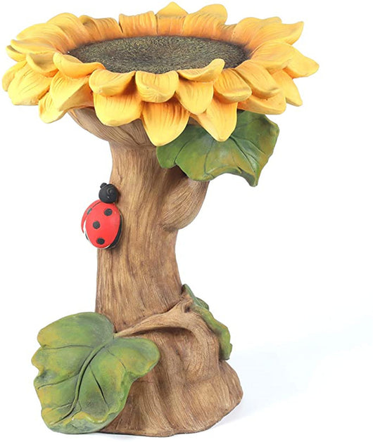 Bebedero para Pájaros de Resina con Diseño de Girasol - Decoración de Jardín - Image 6