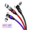 Cable de Carga Magnético Rotativo 540° - Conector Universal Tres en Uno