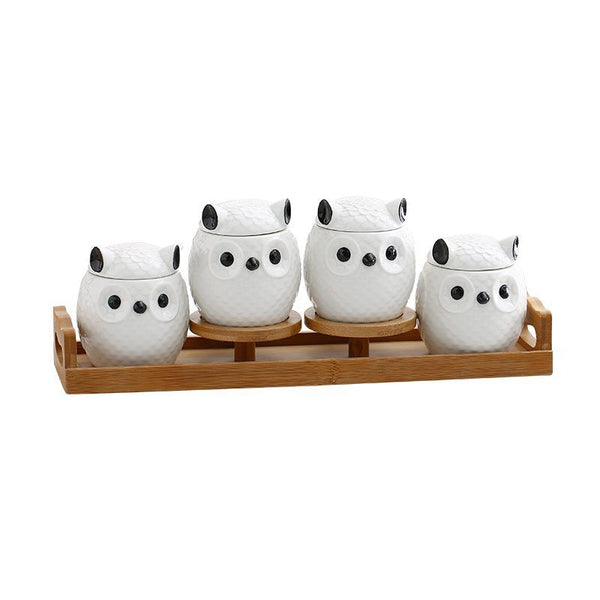 Set de Recipientes de Cerámica para Especias de Cocina