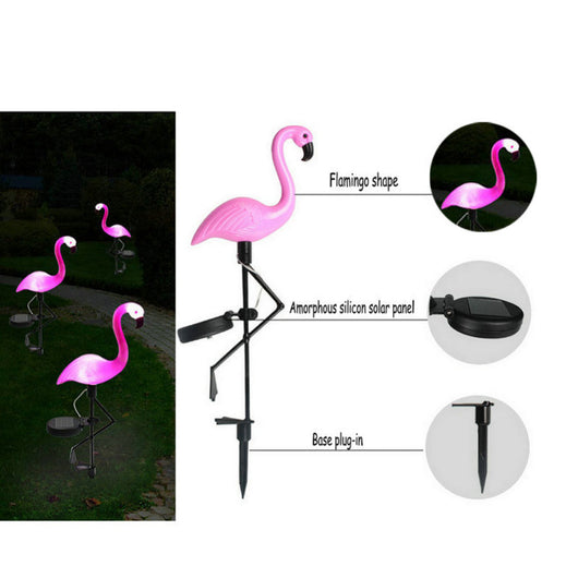 Lámpara Solar Flamenco para Jardín - Luz LED Impermeable - Image 11