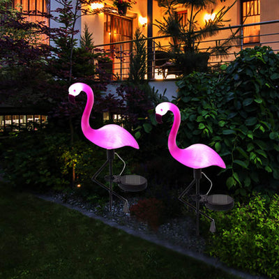Lámpara Solar Flamenco para Jardín - Luz LED Impermeable - Image 10