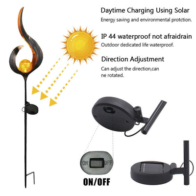 Luz Solar Decorativa con Efecto Llama para Jardín - Impermeable - Image 12