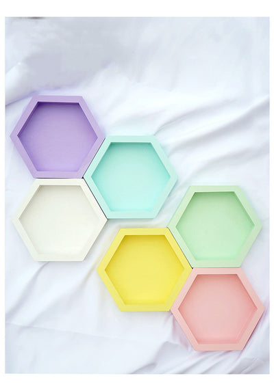 Bandeja Hexagonal Macaron para Entrada - Organizador de Llaves y Accesorios - Image 2
