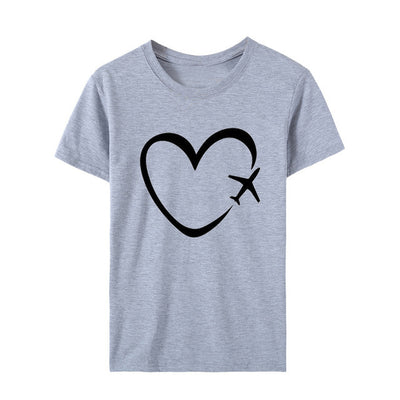 Blusa Estampada Corazones Love Talla Grande Manga Corta - Image 3