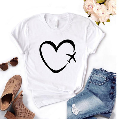 Blusa Estampada Corazones Love Talla Grande Manga Corta - Image 2