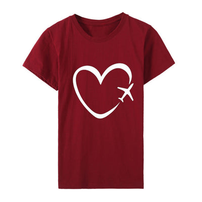 Blusa Estampada Corazones Love Talla Grande Manga Corta - Image 7