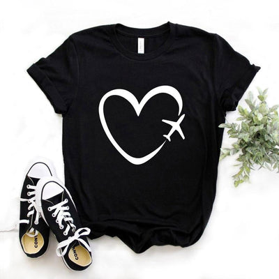Blusa Estampada Corazones Love Talla Grande Manga Corta