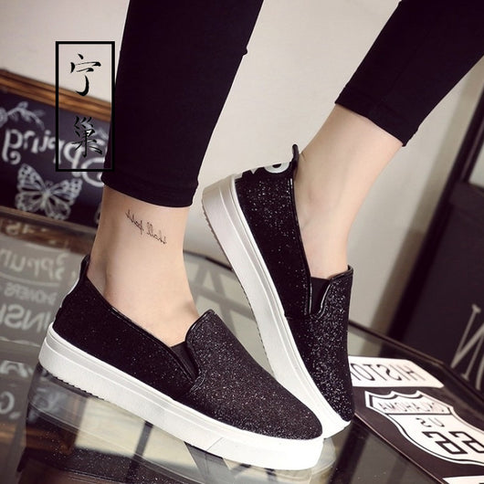 Zapatos de Lona con Brillo y Lentejuelas - Estilo Fácil de Poner - Image 3