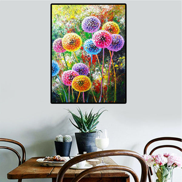 Cuadro Diente de León Diamante - Pintura Digital Decorativa para Interiores