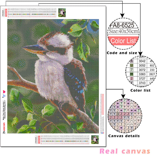 Pintura de Diamantes Cuadrados - Bordado de Pájaros con Aguja y Hilo para Decoración del Hogar - Image 8