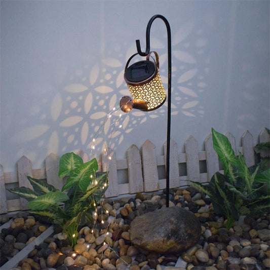 Lámpara Solar de Hierro Forjado para Jardín