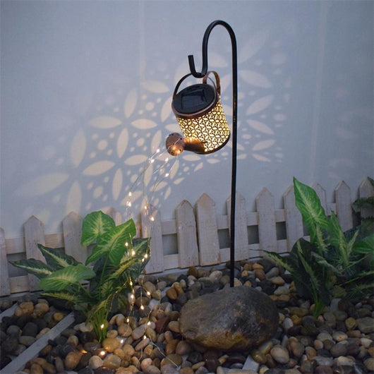 Lámpara Solar de Hierro Forjado para Jardín
