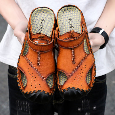 Sandalias Casuales Hombre Talla Grande - Cuero Transpirable Dos Capas - Image 15