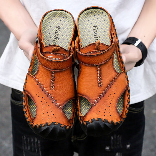 Sandalias Casuales Hombre Talla Grande - Cuero Transpirable Dos Capas - Image 15