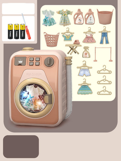 Set de Juguete de Limpieza con Electrodomésticos Miniatura - Lavadora y Accesorios para Casa de Muñecas - Image 10