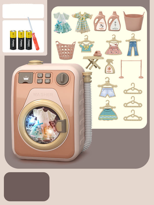 Set de Juguete de Limpieza con Electrodomésticos Miniatura - Lavadora y Accesorios para Casa de Muñecas - Image 10